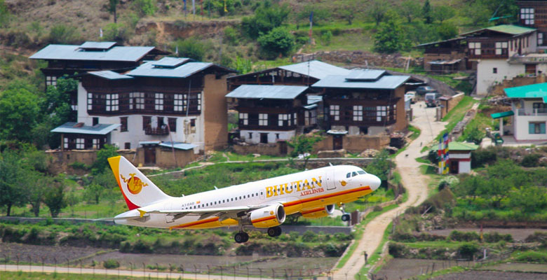 Bhutan Airlines' Flight from Paro to Bangkok