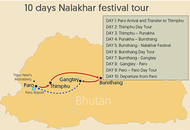 10 days Nalakhar festival tour Map