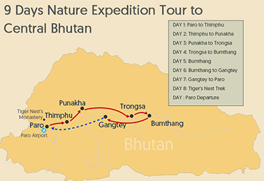 9 Days Nature Expedition Tour to Central Bhutan