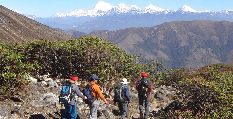 Trekking with a Group in Bhutan Himalayas