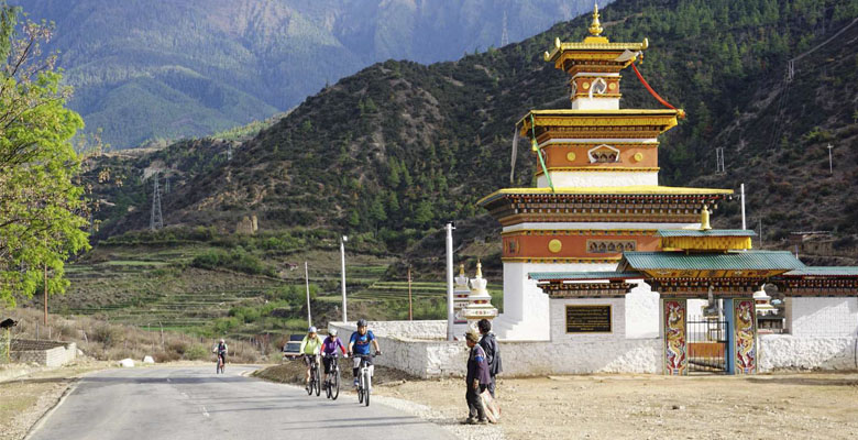 Mountain biking in Bhutan