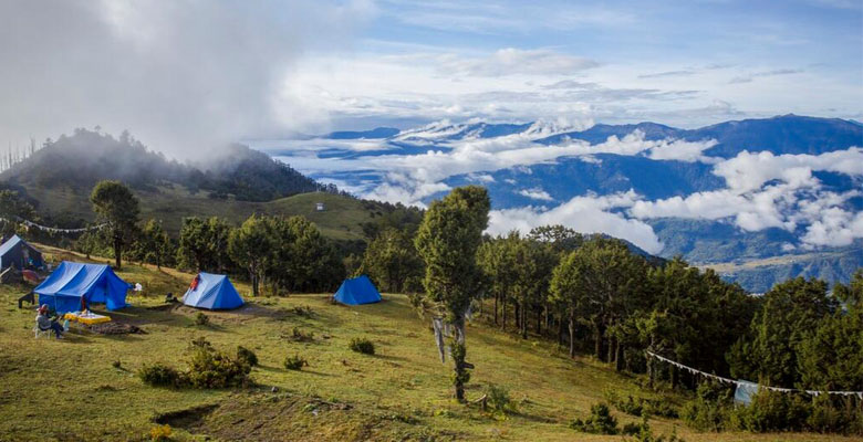 Camping at Chorten Karpo