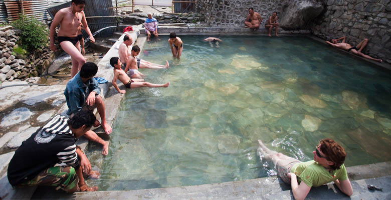 Enjoy Hot Spring in Bhutan