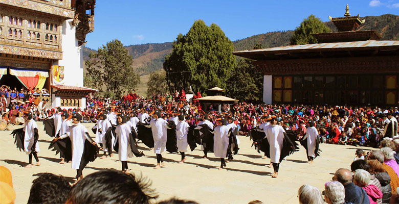 Black-Necked Crane Festival is held at Gangtey Monastery