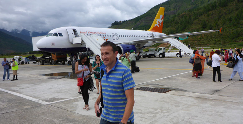 Land at the Paro International Airport