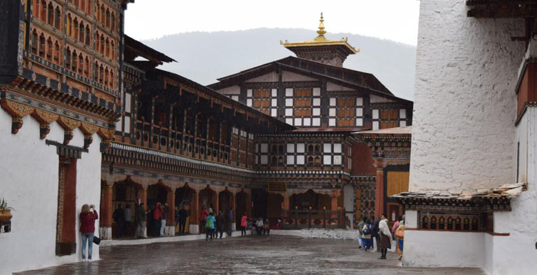 Visit Paro Rinpung Dzong in rainy June