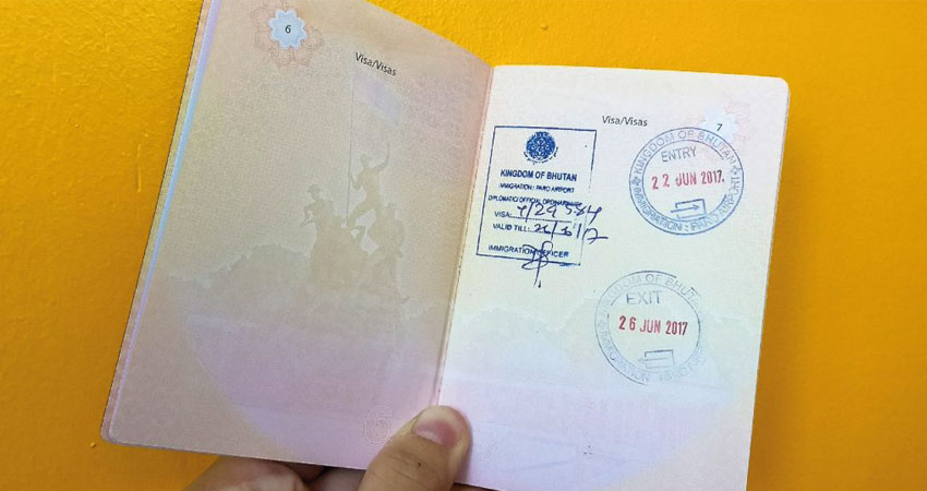  Bhutan visa 