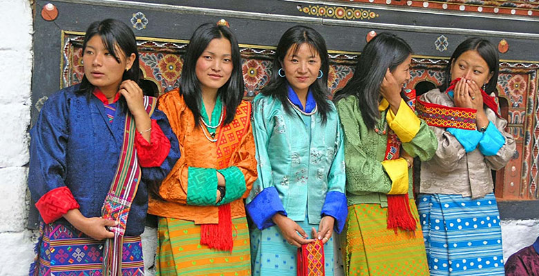 Bhutanese national dress is also a common sight in the kingdom