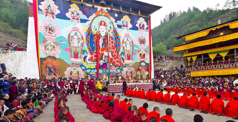 Largest Thongdroel (thangka) in Paro Tshechu Festival