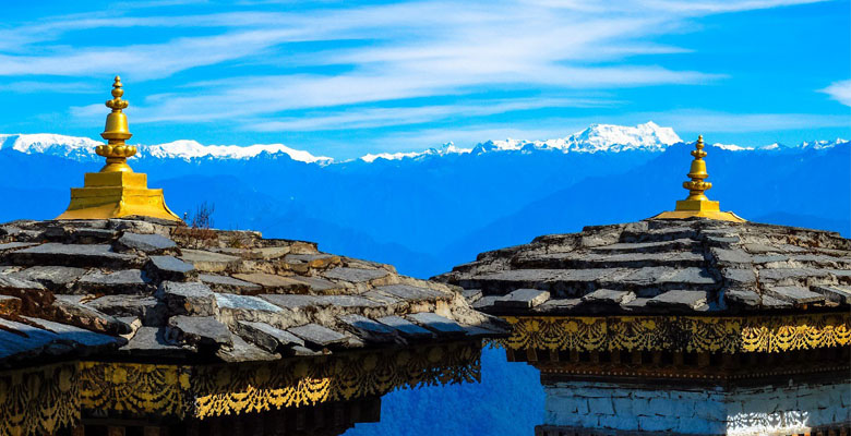 A Clear View of the Himalaya from Dochula Pass in April